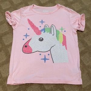 Girls Unicorn rhinestone t-shirt